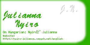 julianna nyiro business card